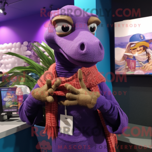 Personaggio mascotte viola...