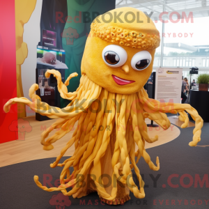 Gold Fried Calamari mascot...
