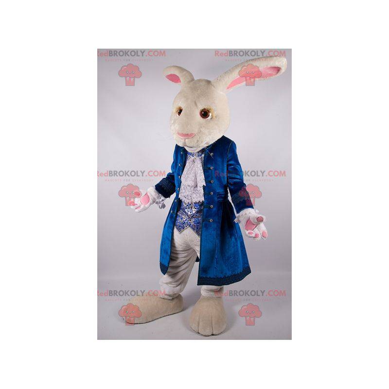 Alice nel paese delle meraviglie mascotte del coniglio bianco