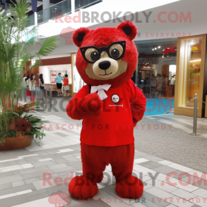 Red Bear maskot drakt...