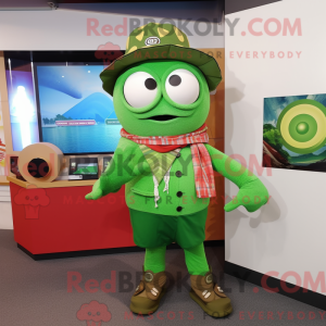 Green Chief mascot costume...