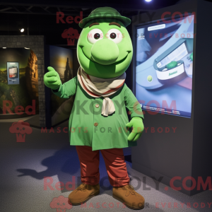 Green Chief mascot costume...