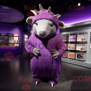 Purple Armadillo mascot...