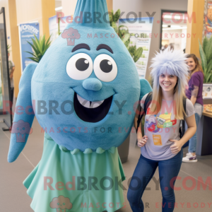 Teal Onion maskot kostume...