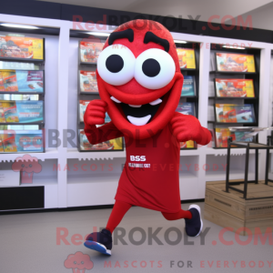 Red Snake-mascottekostuum...