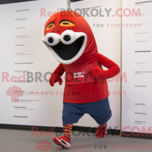 Red Snake-mascottekostuum...
