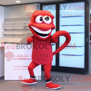 Red Snake mascot costume...