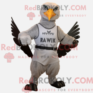 Silver Hawk mascot costume...
