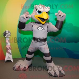 Silver Hawk mascot costume...