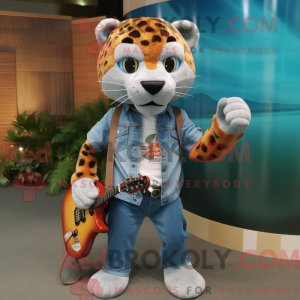 Rust Jaguar mascot costume...