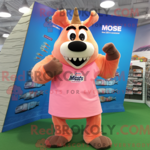 Peach Moose mascot costume...