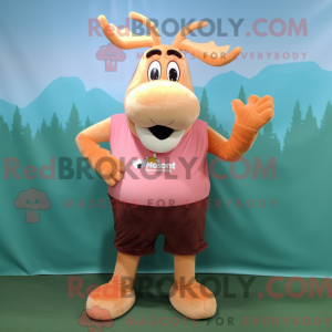 Peach Moose mascot costume...