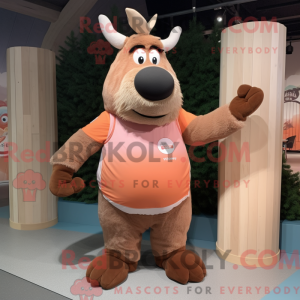 Peach Moose maskot kostume...