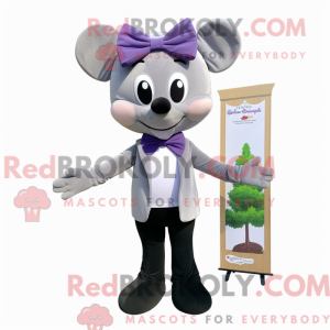 Grå blomme maskot kostume...