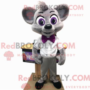 Gray Plum mascot costume...