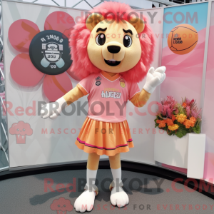 Peach Lion maskot kostume...
