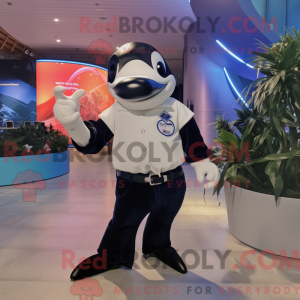 Cream Killer Whale mascot...