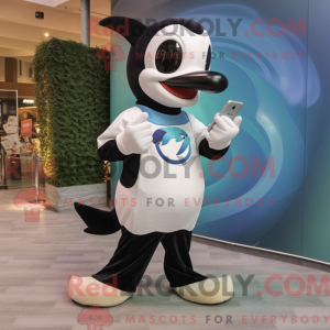 Cream Killer Whale maskot...