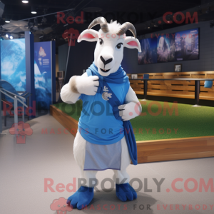 Blue Goat mascot costume...