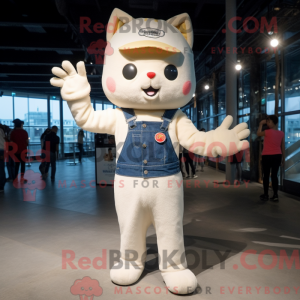 Cream Cat mascot costume...