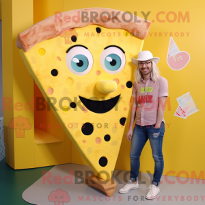 Yellow Pizza Slice mascot...