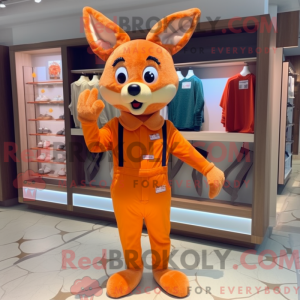 Orange Roe Deer mascot...