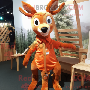 Orange Roe Deer mascot...