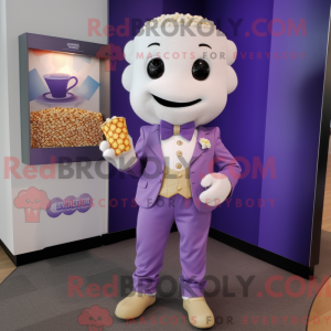 Lavendel Pop Corn maskot...