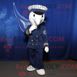 Navy Dolphin mascot costume...