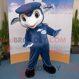 Navy Dolphin mascot costume...