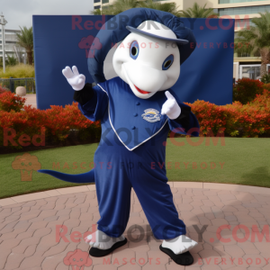 Navy Dolphin mascot costume...