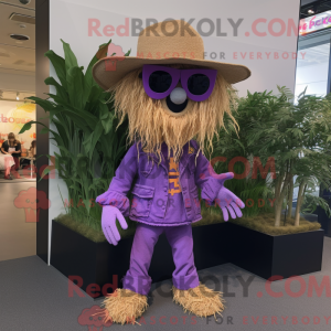 Purple Scarecrow mascot...