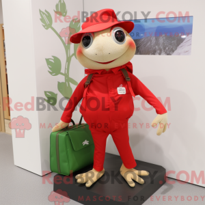 Red Frog mascot costume...