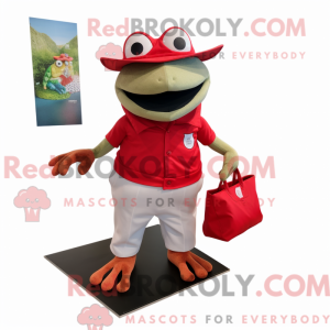 Red Frog mascot costume...