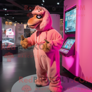 Pink Camel maskot kostume...