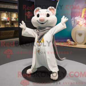 Hvit mus maskot...