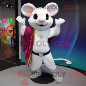 White Mouse mascot costume...