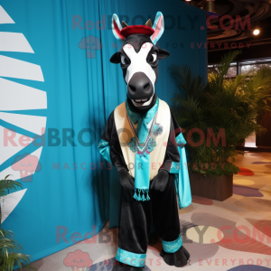 Turkis Okapi maskot kostume...