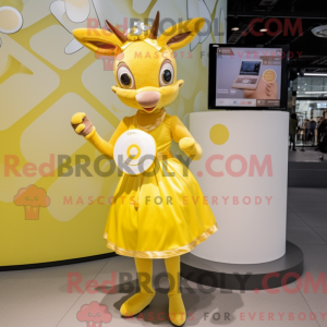Lemon Yellow Deer mascot...
