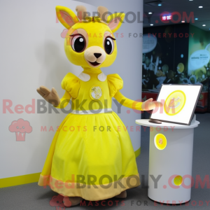 Lemon Yellow Deer mascot...