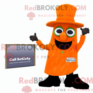 Oransje selleri maskot drak...