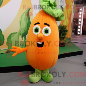 Postava maskota oranžového...