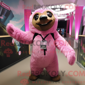 Maskotka Pink Giant Sloth w...