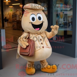 Tan Goulash mascot costume...