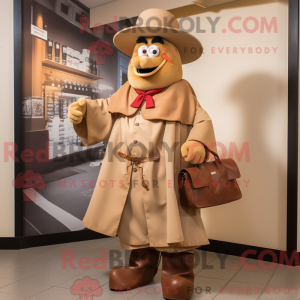 Tan Goulash mascot costume...