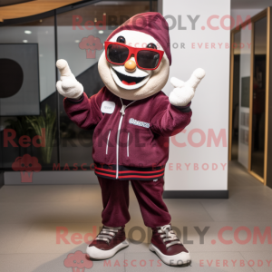 Maroon Klovn maskot kostume...