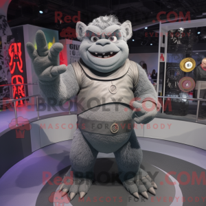 Grijze Ogre mascottekostuum...