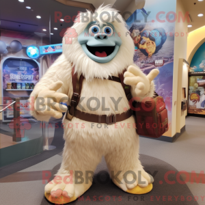 Creme Yeti maskot kostume...
