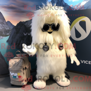 Crème Yeti-mascottekostuum...