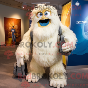 Cream Yeti mascot costume...